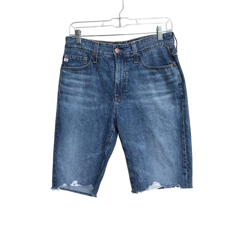 AG Adriano Goldschmied Chrissy Vintage Bermuda Denim Shorts Blue Size 25